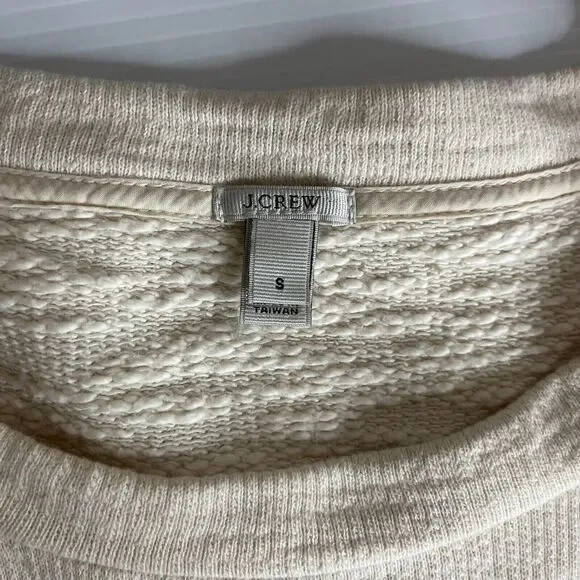 J. Crew 100% Cotton Boxy Womens Beige Pullover Shirt Sz Small - Picture 2 of 7